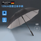 PEJAFAN大号雨伞男双层加厚加固结实抗风商务自动长柄伞双人伞晴雨两用伞 120大号内灰立体手柄（升级版）