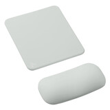 SANWA SUPPLY 果冻人体工学硅胶腕托鼠标垫腕托套装 纯色手托手腕垫 柔软可水洗 办公游戏 GY 浅灰色