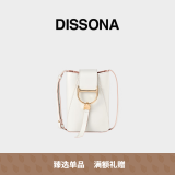 DISSONA【母亲节送礼】迪桑娜2022春包包听风系列单肩斜挎包水桶包手机包 白色