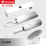 皓梵洁（HAOFANJIE）雨伞全自动遮阳伞太阳伞大号加固加厚结实抗风晴雨两用便携折叠伞 半山烟雨-暮云灰【渐变色款】 「真黑胶才防晒」 抗风/晴雨两用