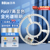 洛林（ROlin）LED模组光源吸顶灯替换灯芯板改造板圆形灯条贴片72W调光变色双圈