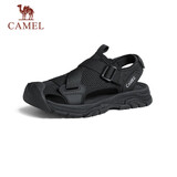 骆驼（CAMEL）户外休闲魔术贴包头洞洞沙滩运动凉鞋男 G14M076677 夜黑色 40
