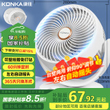 康佳（KONKA）空气循环扇家用风扇台式桌面电风扇轻音节能换气扇宿舍壁挂电扇可摇头小风扇空调伴侣KXHS-1511-P