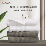 HOYO日本 五星级酒店7A抗菌纯棉毛巾 国标A类加大加厚男女毛巾 两条装