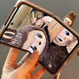 速夏适用华为PuraX手机壳保护套折叠屏手机套x典藏版手提女款阔新款壳趴趴公仔原创挂绳可爱系列保护壳 皮纹棕拉布布+编织手提 华为Pura X 典藏版