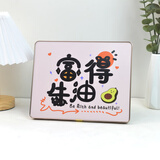 鑫佳映创意相框定制设计文字相框摆台8X10寸 富得牛油（8X10寸）发主图相框