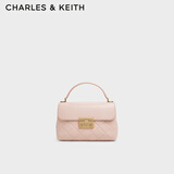 CHARLES&KEITH气质通勤菱格手提包斜挎包生日礼物新年礼物送女友CK2-50701578 Light Pink浅粉色 S