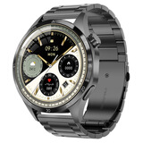2025年新款watch新款gt5 pro智能手表男gt4监测血压健康运动手环 GT4pro-黑盘黑色钢带 配硅胶表带