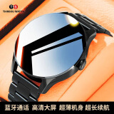 tiansuowatch华为机适用智能手表gt5pro手表watch4接打电话gt4手表智能运动手表男女礼物 黑钢带watch4【高清屏+长续航+运动健康】