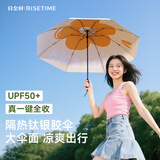 日全时电动雨伞全自动晴雨两用遮阳伞女士钛银防晒防紫外线太阳伞高颜值