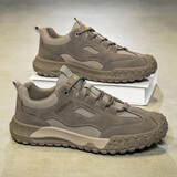 凡十六劳保鞋男秋冬季2025牛筋底耐磨透气电焊工作男鞋厚底工装靴功能鞋 RF-2325卡其 39