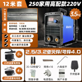 瑞凌电焊机升级315睿智系列工业级220v 380v双电压宽电压逆变直流焊机 250DE专用3.2焊条丨12米线全套