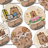 琦格尔小号鼠标垫护腕托鼠标手托护手垫电脑办公键盘托游戏手托枕护腕女生男可爱创意手托办公桌垫ins风 敲木鱼卡皮巴拉 【鼠标垫】