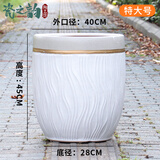 大号特大号高筒陶瓷花盆发财树天堂鸟大口径30以上绿植大花盆 圆柱低腰树纹（特大号）