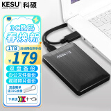 科硕（KESU） 移动硬盘大容量USB3.0 安全加密高速机械外接硬盘 时尚黑+硅胶套 500GB