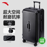 安踏行李箱男女万向轮拉杆箱大容量学生旅行出游密码箱黑色28英寸