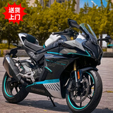 二手新款春风450SRS单摇臂双缸水冷摩托车得吃男女仿赛跑车可上牌 双摇臂白色