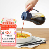 乐扣乐扣(LOCK&LOCK)大容量玻璃油壶可拆洗防滑油瓶酱油调味壶550ml蓝色