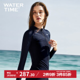 WATERTIME/水川 游衣女水母衣潜水浮潜显瘦遮肚保守分体长袖上衣冲浪服防晒