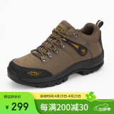 骆驼（CAMEL）户外登山鞋男 耐磨徒步鞋牛皮户外鞋 A63202a6015 棕色 39