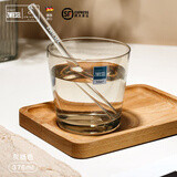 肖特圣维莎（SCHOTT ZWIESEL）德国进口水晶玻璃杯颜色喝水杯家用女生男士高颜值杯子礼盒送礼杯 灰褐色【赠15cm玻璃吸管】376ml
