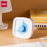 得力（deli）学生可视化计时器时钟文具时间管理器一键60min倒计时智能闹钟学习多功能定时器生日毕业礼物白