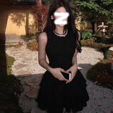 心楠绝美辣妹收腰连衣裙女装春夏法式气质高级感小黑裙生日礼裙短裙子 辣妹收腰连衣裙m适合95斤以下
