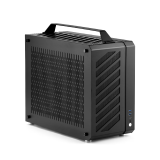 方糖机械大师 酷方C34Pro   小型ATX/EATX主板 支持360水冷 台式侧透 便携桌面方案 铝合金 便携 手提机箱 黑色双铝侧板(非侧透)