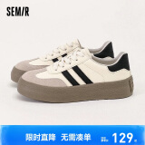 Semir厚底德训鞋女春夏新款出行百搭休闲运动鞋SFYM233655 白色 36