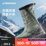 迪卡侬（DECATHLON）靴子男户外保暖加厚东北雪地靴男防水马丁靴子男士棉鞋男SH100 卡其灰（建议比平时拍大一码） 45_男款