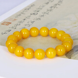 名珀世家蜜蜡手串男女款老蜜蜡单圈鸡油黄手链琥珀蜜蜡生日礼物送女友10mm