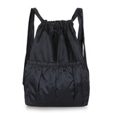 咏颖（YTYIN）背包小型轻便旅行双肩包抽绳束口袋外出大容量运动休闲轻薄超轻 黑色