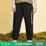 Classic Teddy精典泰迪儿童裤子男女童防蚊裤夏季宝宝纯棉薄款长裤 黑色 130 