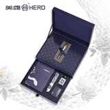 英雄（HERO）【热门商品】高档轻奢新英雄100蛇年升级款钢笔14K金笔复刻经典螺旋笔帽金属材质高档墨水礼盒 新英雄100蛇年行大运 官方标尖