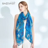 宝石蝶真丝雪纺纱巾丝巾杭州丝绸围巾女生妈妈生日礼物礼盒/盛开的杏树