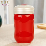 乾唐轩【官方授权】活瓷杯 小快乐网红高颜值水杯女生创意礼品陶瓷杯子 中国红白盖 礼盒包装 带杯套