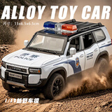 卡威（KIV）RS7布加迪特警车玩具儿童玩具车男孩仿真合金警察车回力小汽车 六开门普拉多公安
