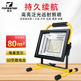 探长充电式LED投光灯户外工程工地应急照明便携摆摊手提探照灯球场灯 1600W遥控款156粒灯珠（8-14小时