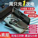 索尼适用新款旗舰无线蓝牙耳机不入耳式挂耳单2025新款超长待机续航通话司机开车安卓苹果 黑色【智能蓝牙降噪*高清通话】