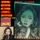 辰年锤子画定制玻璃画真人照片定制生日礼物周年送女老婆结婚520礼品 七彩底座【20*30】横款
