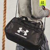 安德玛（Under Armour）健身包男女 夏季新款运动手提包健身训练单肩包大容量旅行包 黑白【22*20*44】23L独立鞋仓 【轻松收纳/助力出行】