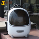 乐优派猫包外出便携太空舱猫背包双肩包宠物包大号透气猫咪用品 白色