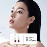 oivsy水滴耳环925银女款耳饰流苏银贝母999足银耳环妈妈银饰品耳坠珠宝 925银镶皓石耳坠【4.1克】