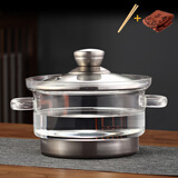 陶臣（TAOCHEN） 玻璃消毒锅茶道电磁炉煮茶杯洗茶电陶炉加热煮杯子茶洗带盖茶具 01款1.2L单消毒锅