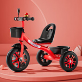 星孩儿童三轮车1-3-2-6岁大号宝宝婴儿手推车脚踏自行车幼儿园童车 高配彩轮 红色