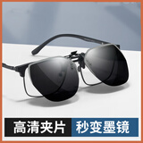 尚瞳（SHANGTONG）墨镜夹片偏光近视眼镜夹太阳镜开车钓鱼防紫外线UV400可上翻508大