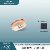 丹尼尔惠灵顿（DanielWellington）dw戒指女首饰绸缎白玫瑰金情侣对戒生日礼物送女友DW00400045