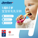 Jordan婴幼儿童牙刷0-2岁3支装颜色随机送漱口杯