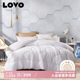 LOVO罗莱生活旗下品牌 新雪丽暖绒春秋被子被芯  6.5斤220*240cm 白色