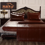西部水牛 牛皮席水牛皮凉席真皮席子加厚头层1.8m米床软席硬席单人双人 2.0*2.2米超厚软席5.5MM(三件套)